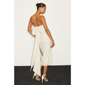 Lulus $89 Fabulous Phenomenon Ivory Strapless Bow Midi Dress XL Wedding Bridal